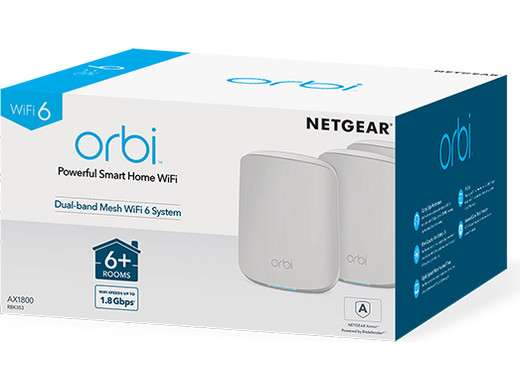 Netgear Orbi RBK353 Multiroom Wifi 6 Mesh-Systeem (3-pack) voor €185 @ iBOOD