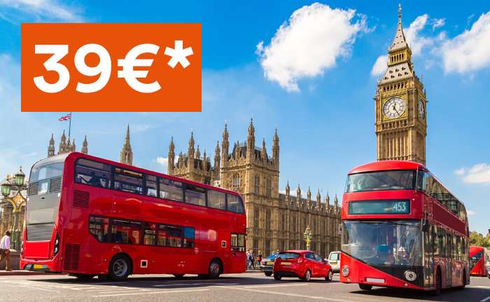 Van/naar Londen met Eurostar voor £35/39€ per enkele reis (van/naar Parijs, Brussel, Lille) tijdens de week.