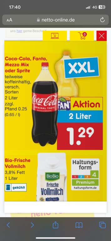 [Duitsland] Coca Cola of Fanta 2L fles