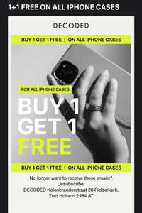 Alle decoded iPhone cases 1+1 gratis