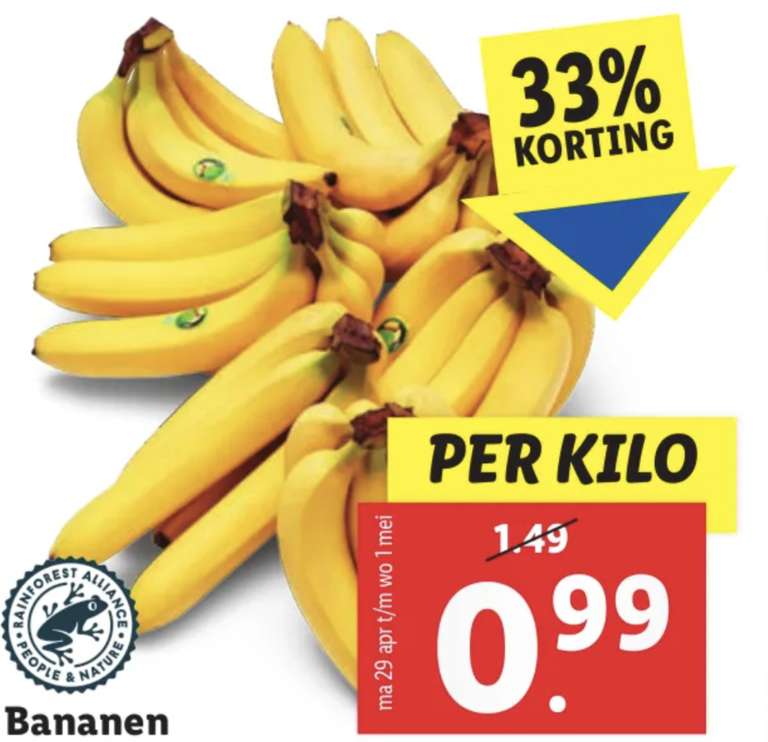 Kilo bananen €0,99 @Lidl