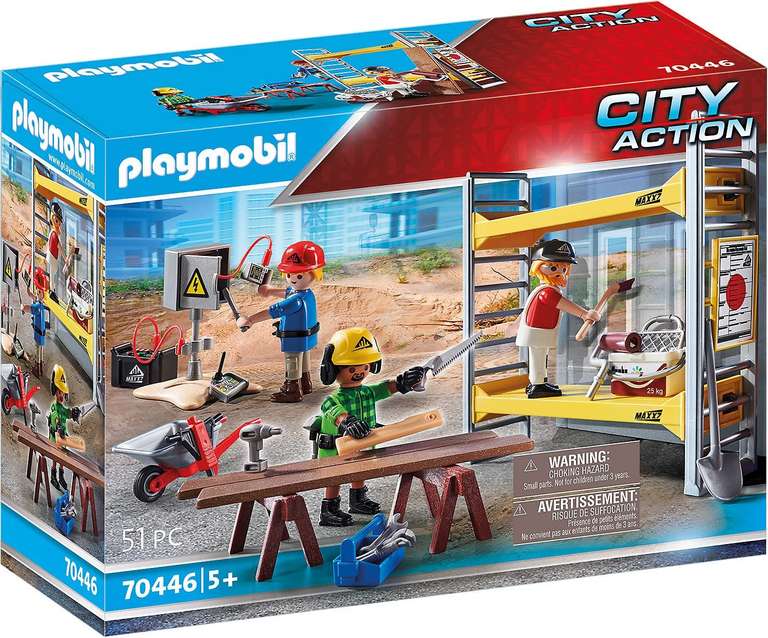 Playmobil 70446 City Action stelling met werklieden