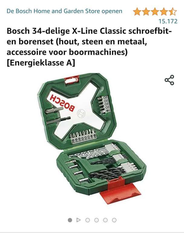 Bosch 34-delige X-Line Classic schroefbit en borenset @Amazon.nl