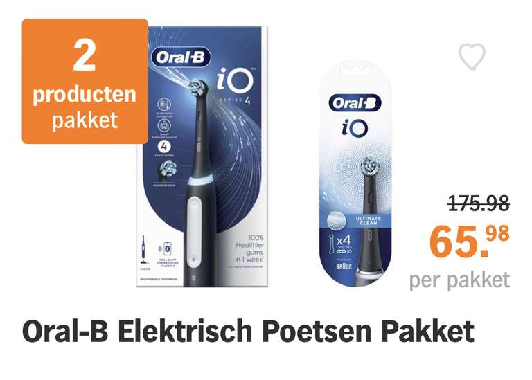[albertheijn online] Oral-B Elektrisch Poetsen Pakket €65,98 na cashback €45,98