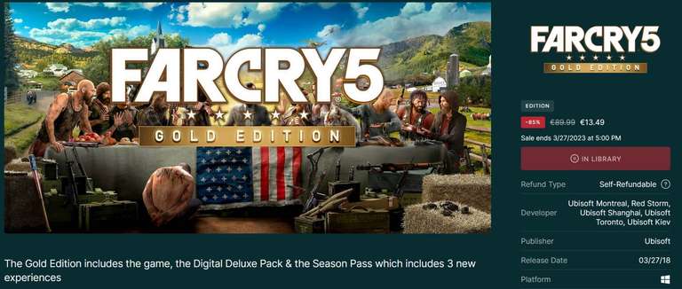 Far Cry 5 Gold edition (voor PC)