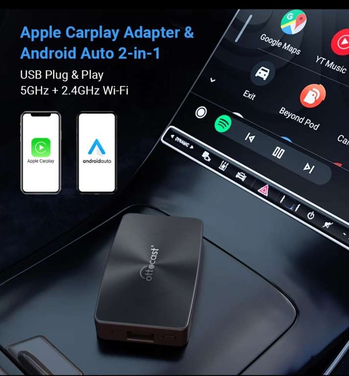 Ottocast voor Android auto en Apple CarPlay