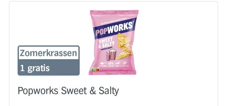 Ah Kraskaart Popworks sweet & salty + tikkie terug actie (€ 1,60 gratis geld)
