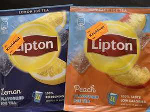 [kruidvat] lipton ice tea lemon/peach poeder €0,50