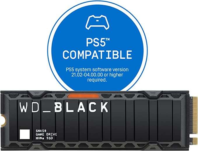 WD SSD Black SN850 met Heatsink G4 1TB (€199 voor 2TB)