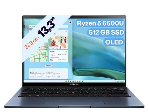 Asus 13,3" Zenbook S 13 OLED Laptop | QWERTY | Ryzen 5 voor 799€ @ iBOOD