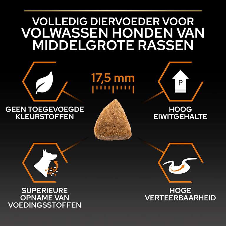 Pro Plan Hond Medium Adult Hondenvoer, Hondenbrokken met Kip, 14kg nu in de aanbieding bij Amazon.nl