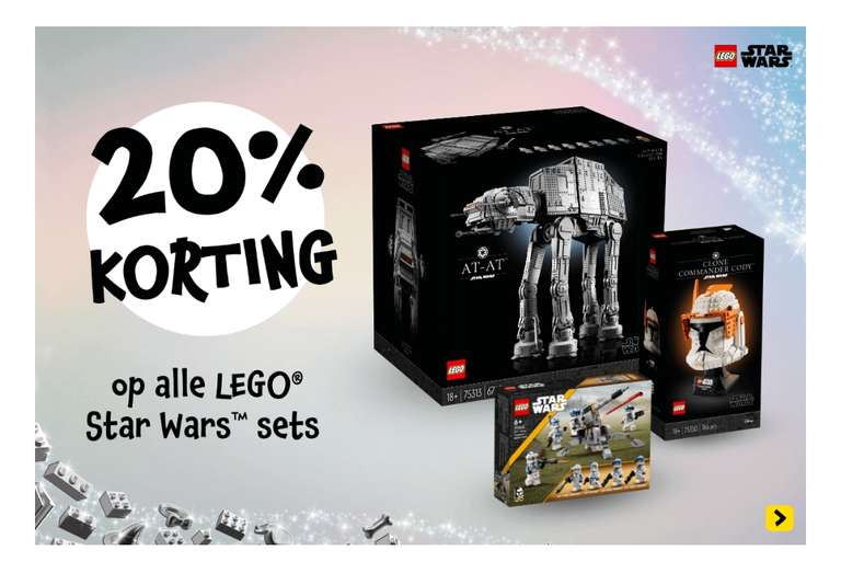 20% korting op alle Lego Star Wars