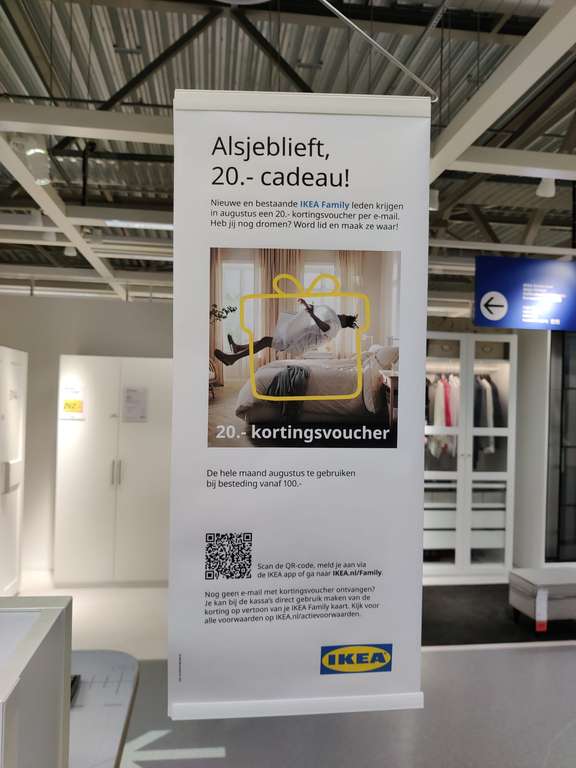 Kortingsvoucher €20,- korting vanaf €100,- IKEA