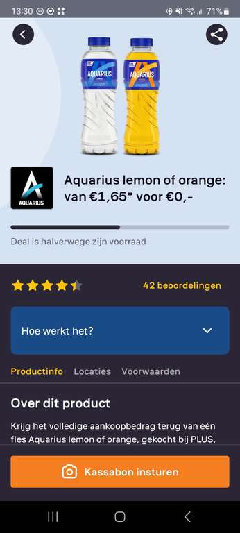 Aquarius lemon of orange gratis bij Scoupy!