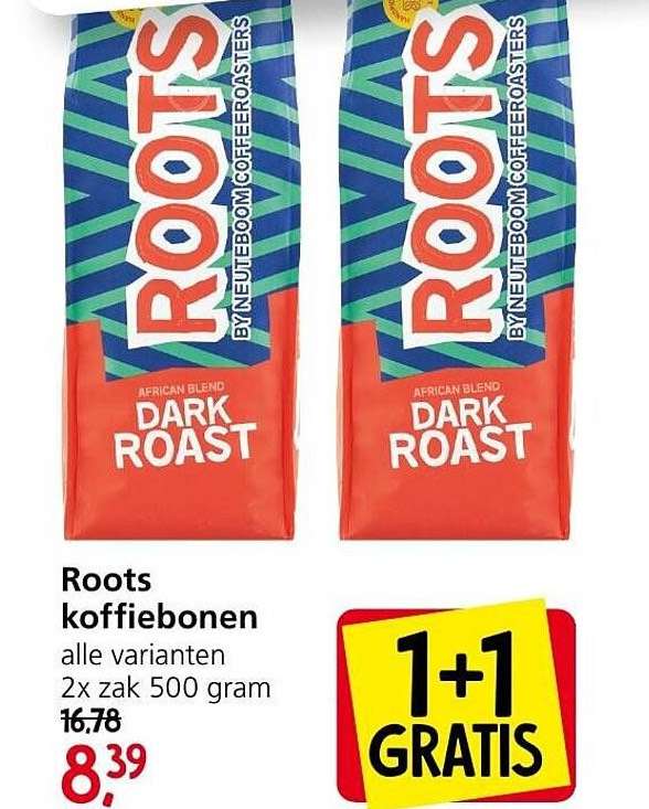 1kg Roots koffiebonen voor €8,39 @ Jan Linders