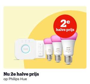 Philips Hue slimme verlichting 2e halve prijs