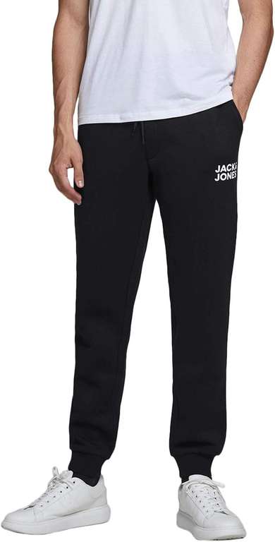 Jack & Jones training broek/sweatpants aanbieding enkel zwarte kleur Enkel maat S nog