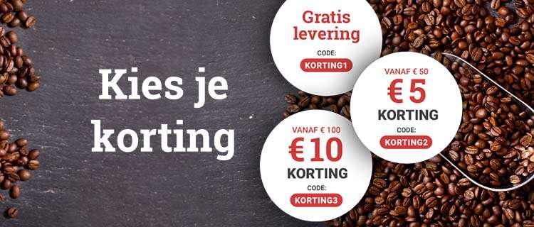 Koffievoordeel kortingscodes | Gratis bezorging, €5 korting vanaf €50 en €10 vanaf €100 |