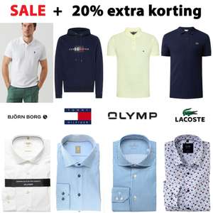 SALE + 20% extra korting: o.a. Tommy Hilfiger || OLYMP || Björn Borg || Lacoste