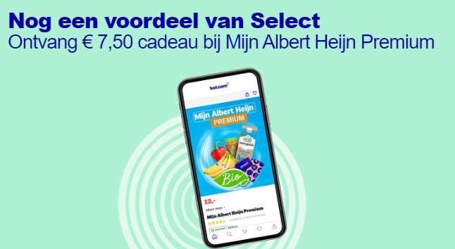 €7,50 cadeau bij afsluiten Mijn Albert Heijn Premium