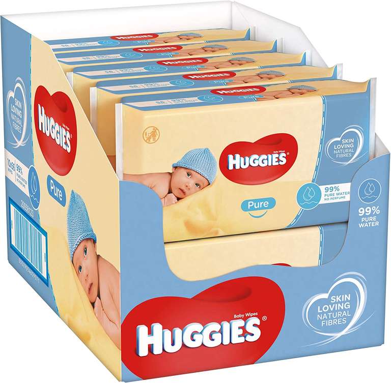Huggies baby billendoekjes - 99% water - Pure - 560 stuks - Voordeelverpakking