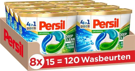 [SELECT] Persil 4in1 Discs Universal Wascapsules - Wasmiddel Capsules - Voordeelverpakking - 8 x 15 wasbeurten