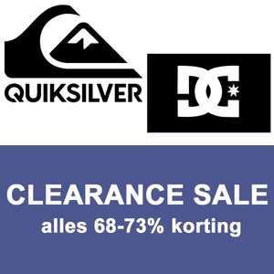 Met code 68-73% korting op de clearance sale @ Quiksilver // DC Shoes