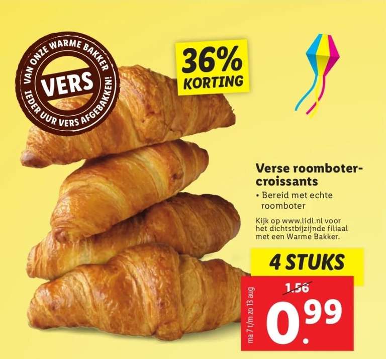 4 Verse Roomboter Croissants | Lidl