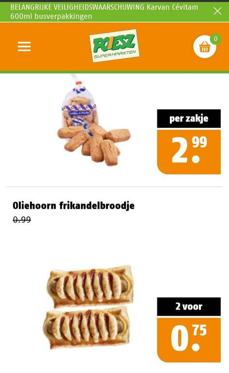 2 frikandel broodjes €1,50 []