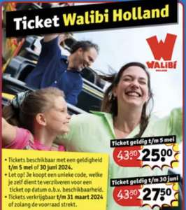 Walibi Holland tickets @ Kruidvat
