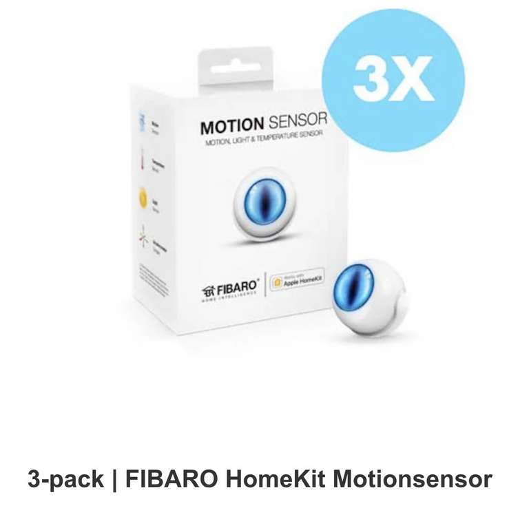 Fibaro Motion Sensor HomeKit bundel van 3