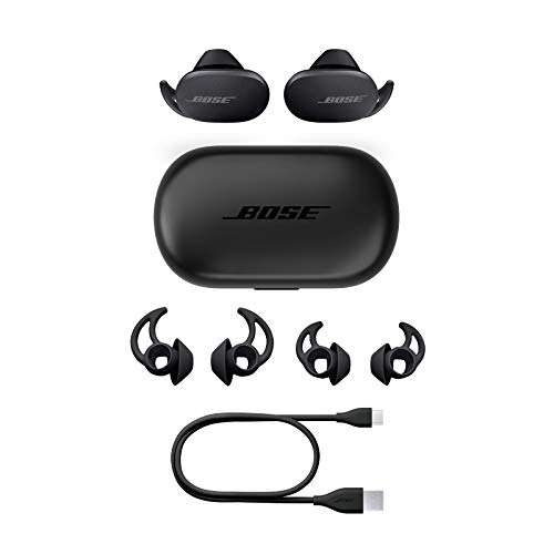 Bose QuietComfort oordopjes met ruisonderdrukking, echte draadloze Bluetooth-hoofdtelefoon, drievoudig, één maat, zwart