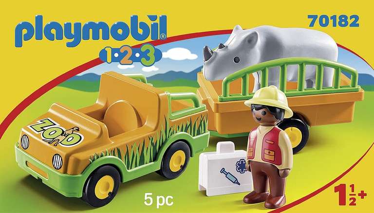 Playmobil 70182 Dierenverzorger met neushoorn