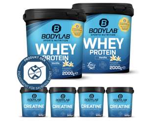 4kg Whey Protein + 2kg Creatine van Bodylab voor 87€ inclusief verzendkosten
