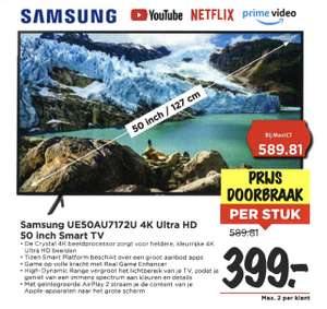 Samsung 50 inch 4k TV (UE50AU7172U) @ Vomar