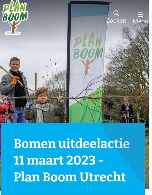 Gratis boom(pjes) inwoners provincie Utrecht