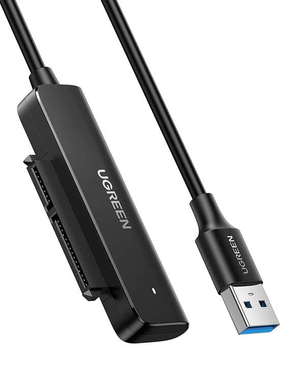 UGREEN USB 3.0 naar 2.5 Inch SATA Harde Schijf SSD/HDD Adapter voor €10,39 @ Amazon.nl