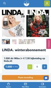 LINDA. winterabonnement met 1000 Airmiles