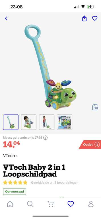 [bol.com] VTech Baby 2 in 1 Loopschildpad €14,04