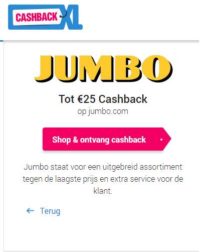 [Nieuwe klanten] Jumbo €20 cashback bij €25 aan boodschappen