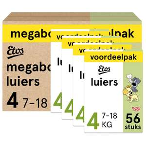 Etos Woezel & Pip Luiers Maxi Megabox 4x56 stuks