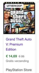 GTA V premium edition voor de ps4. (Ps store/digitaal)