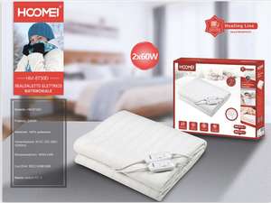 Hoomei elektrische deken 160 x 140 | 50% korting bij aankoop van 2 stuks | meerdere varianten beschikbaar @ Ochama