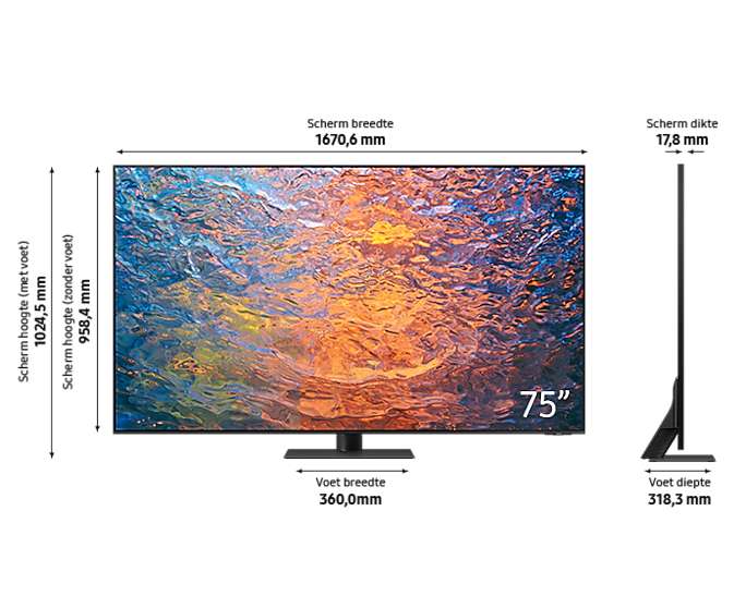 Samsung 75" QN95C Neo QLED 4K Smart TV + HW-Q990C soundbar voor €2909,10 @ Samsung
