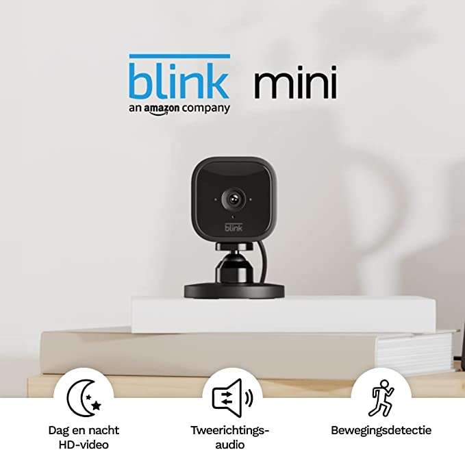 2x Blink Mini 1080p Compacte slimme beveiligingscamera voor binnen