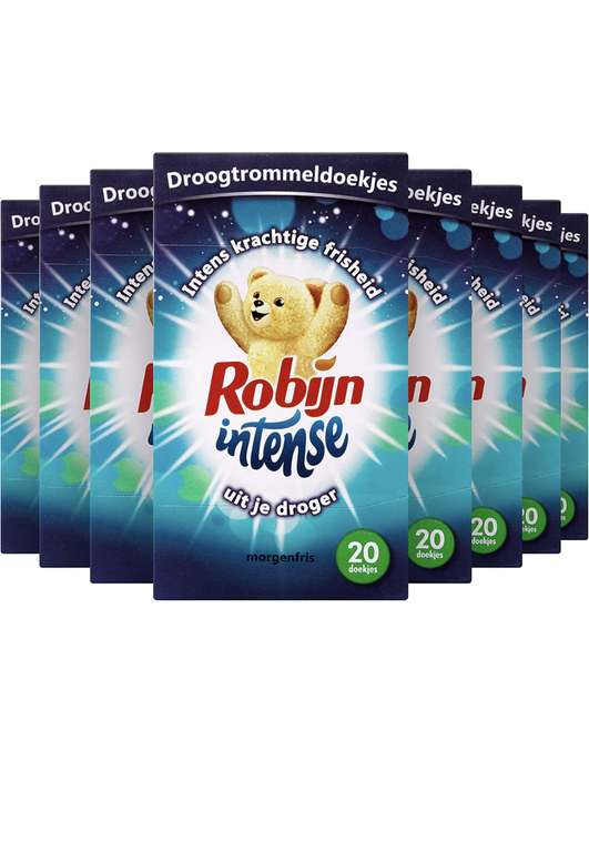 Robijn Morgenfris Droogtrommeldoekjes - 9 x 20 stuks €14,94 || Amazon.nl