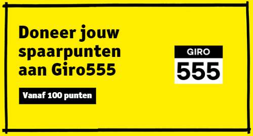 Giro 555 - Kruidvat punten doneren