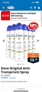 PRIJSFOUT - Dove Original Anti-Transpirant Spray 6x