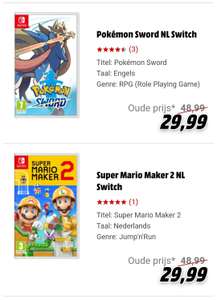 (Grensdeal Vlaanderen + Luik) Diverse top Nintendo Switch games (o.a Pokémon) 29.99 @Mediamarkt België