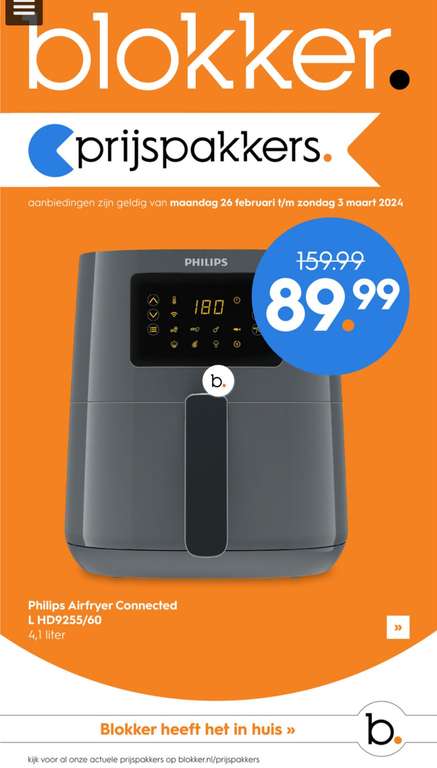 Philips connected airfryer L 9255/60 grijs